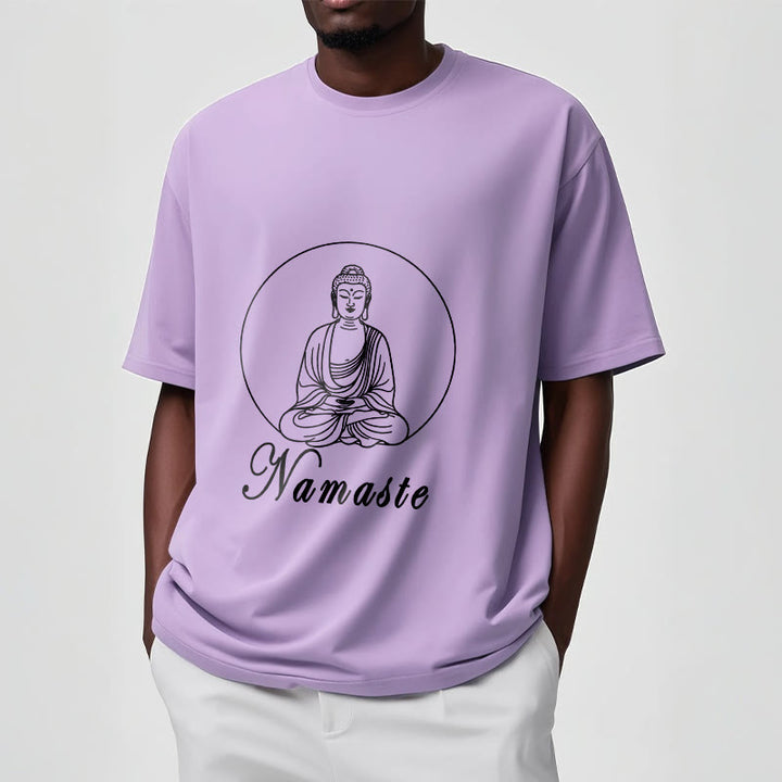 Buddha Stones NAMASTE Buddha Meditating Tee T-shirt - image 17