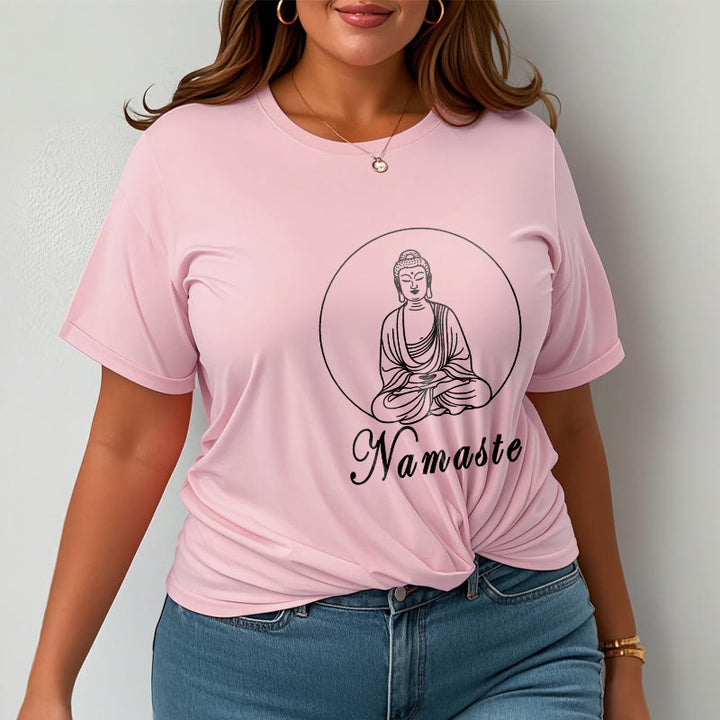 Buddha Stones NAMASTE Buddha Meditating Tee T-shirt - image 13