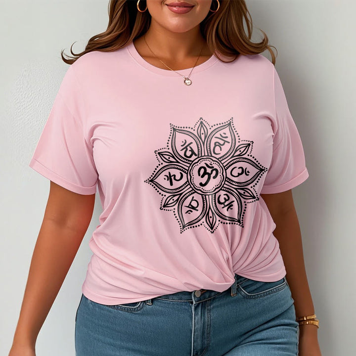 Buddha Stones Mandala Flower Om Mani Padme Hum Mantra Tee T-shirt - image 13