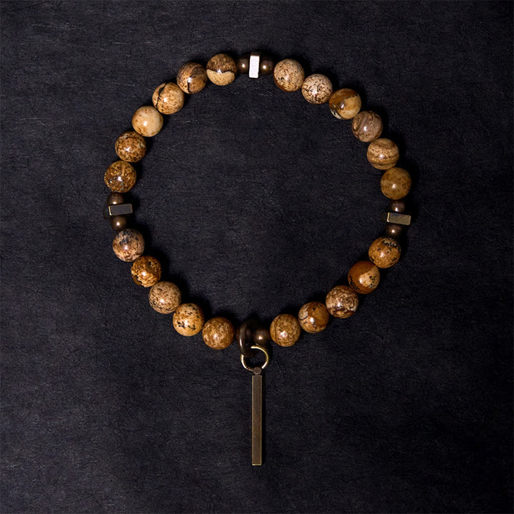 Buddha Stones Distressed Design Copper Luck Bracelet - image 1