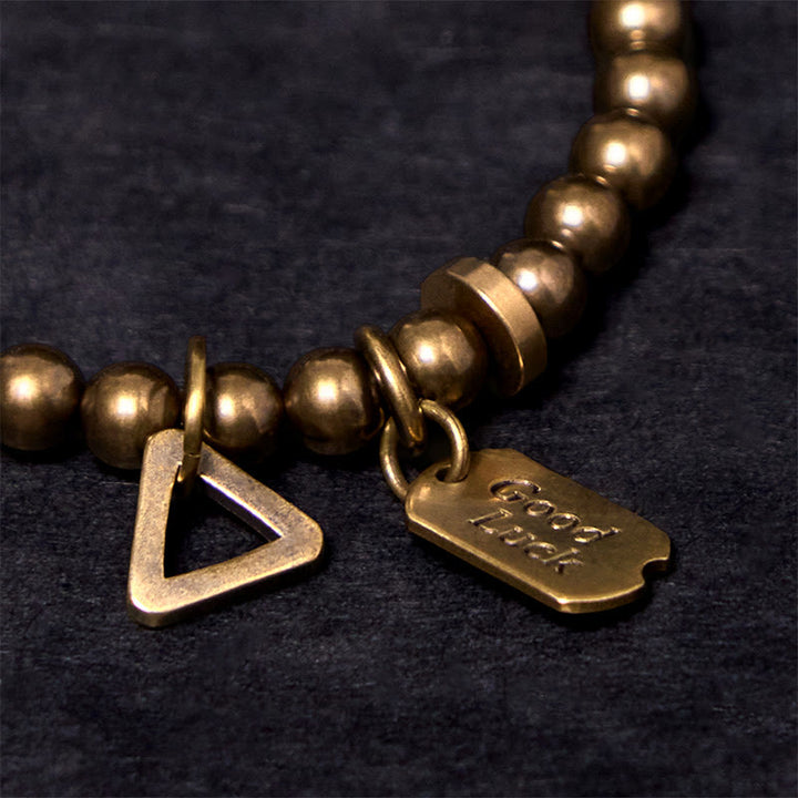 Buddha Stones Retro Pure Copper Brass Luck Bracelet - image 5