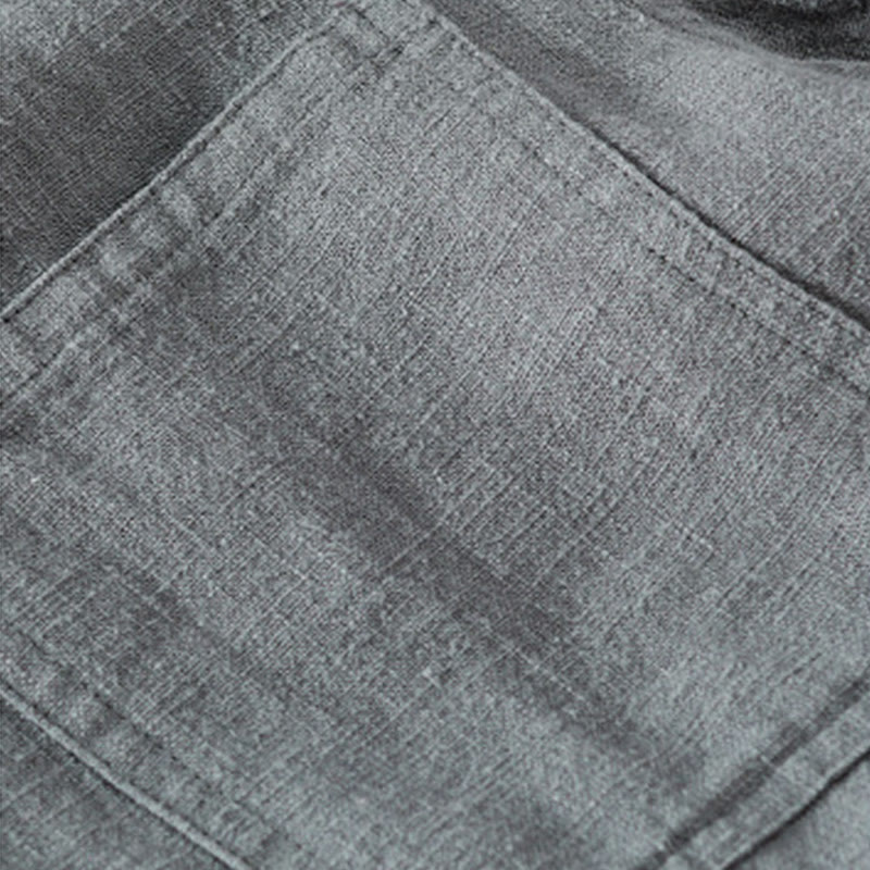 Buddha Stones Commute Fall Solid Color Lapel Men's Long Sleeve Cotton Linen Shirt With Pocket - image 13