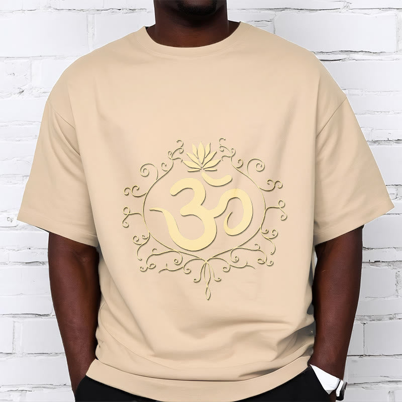 Buddha Stones Om Symbol Vines Lotus Flower Tee T-shirt - image 12