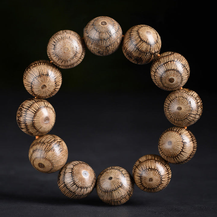 Buddha Stones Gnetum Wood Beads Protection Bracelet - 20mm(Wrist Circumference 14-17cm) - image 0