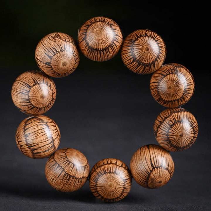 Buddha Stones Gnetum Wood Beads Protection Bracelet - 25mm(Wrist Circumference 14-18cm) - image 7
