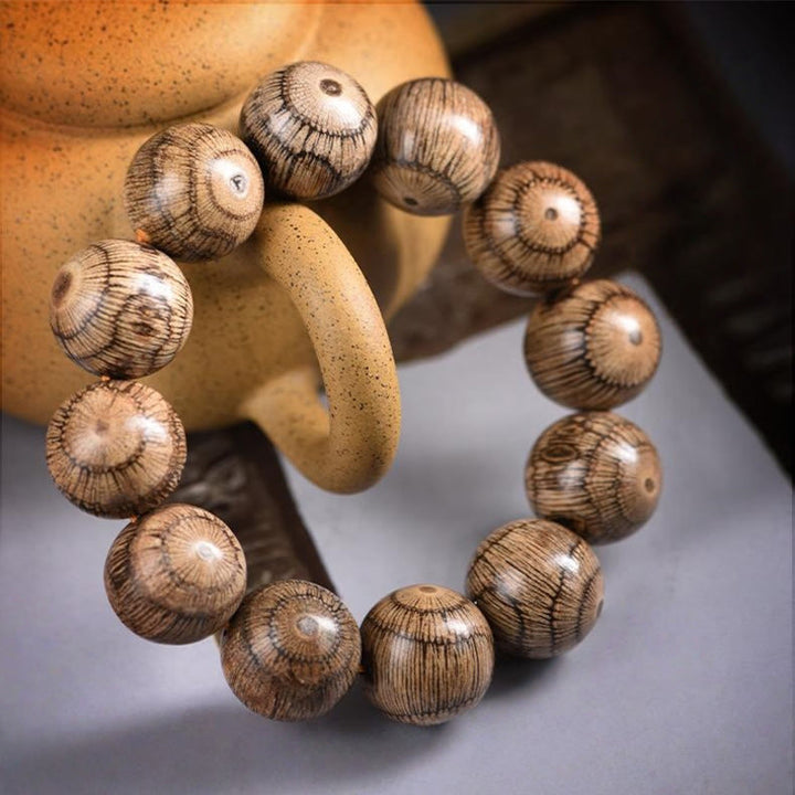 Buddha Stones Gnetum Wood Beads Protection Bracelet - image 8