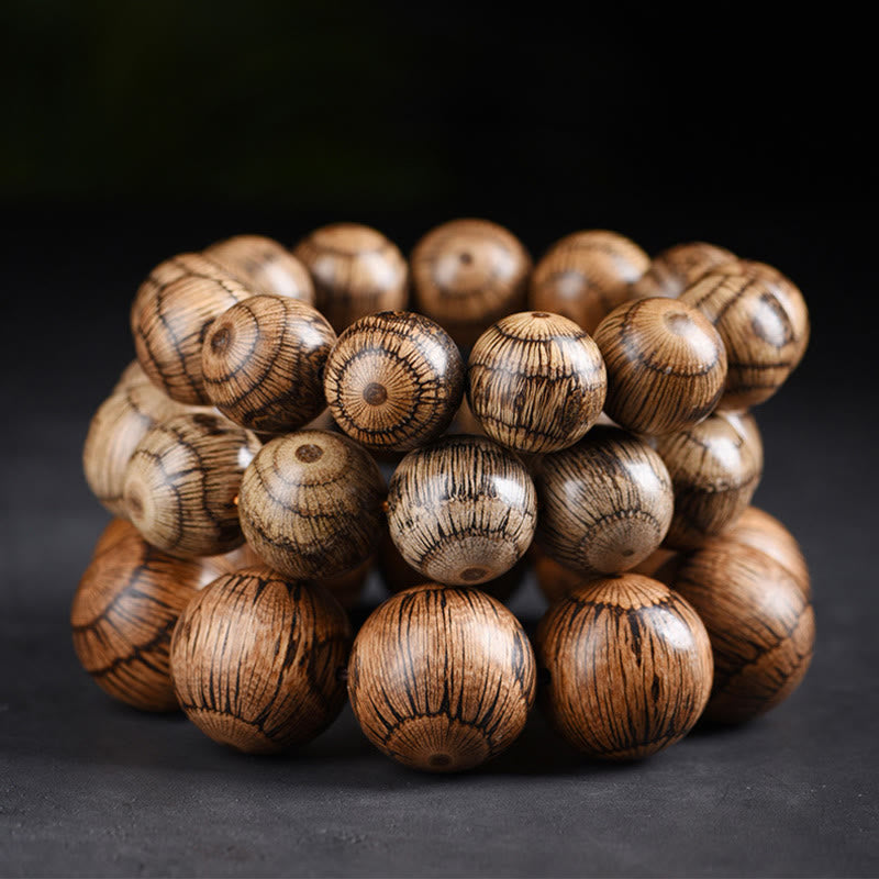 Buddha Stones Gnetum Wood Beads Protection Bracelet - image 11