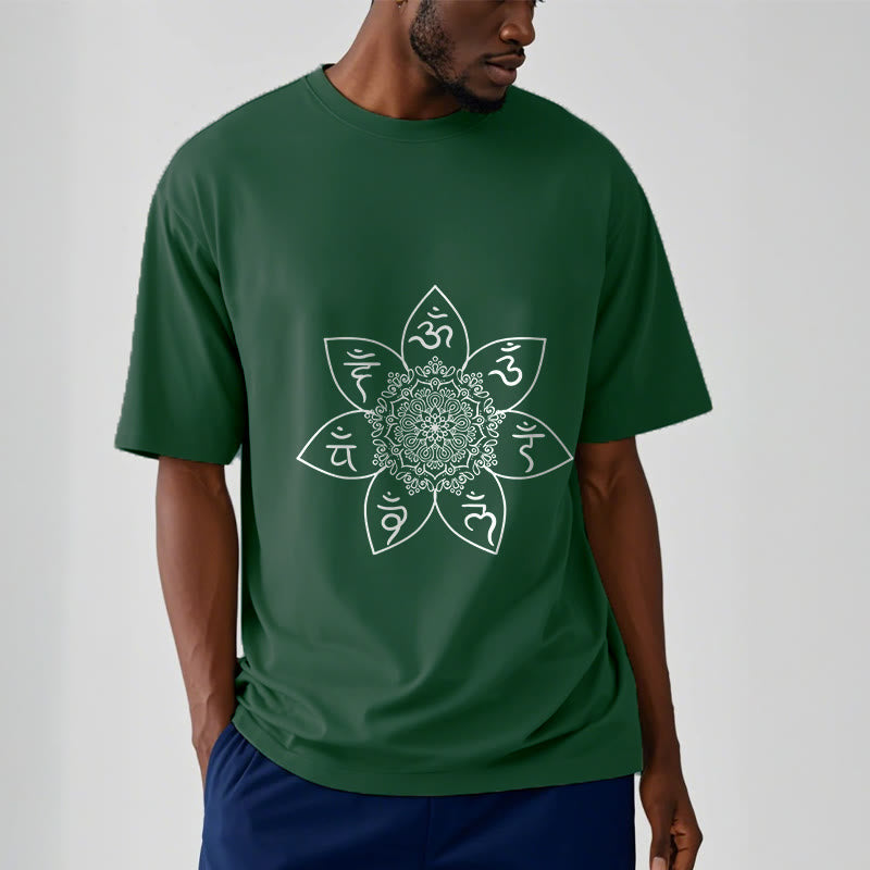 Buddha Stones Mandala Om Mani Padme Hum Pattern Tee T-shirt - image 1