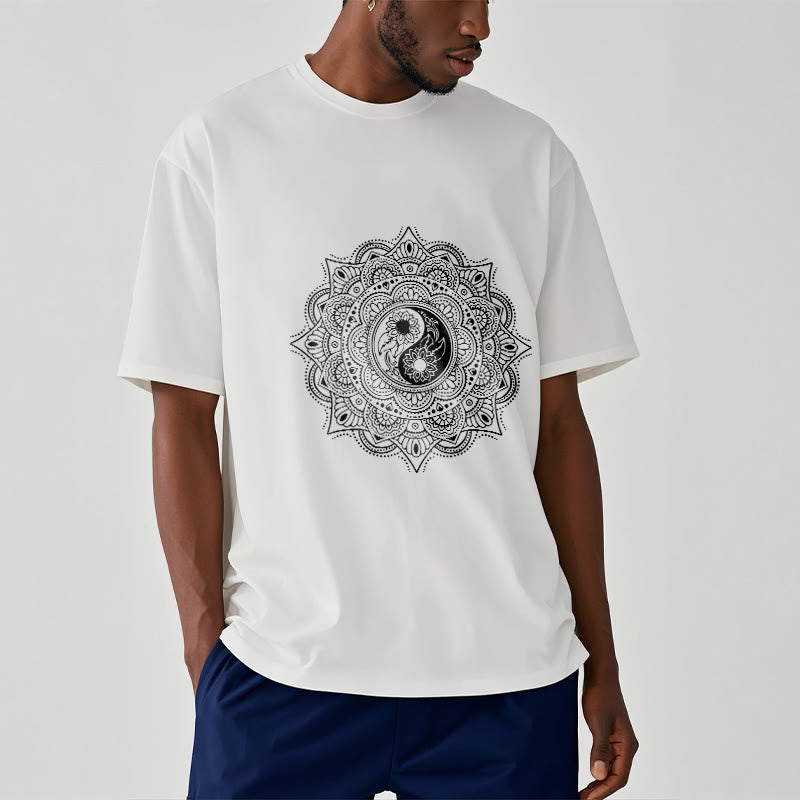 Buddha Stones Mandala YinYang Symbol Pattern Tee T-shirt - image 8