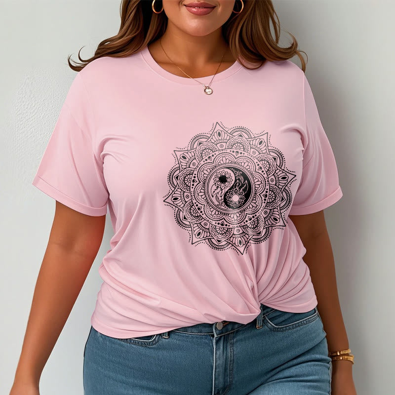 Buddha Stones Mandala YinYang Symbol Pattern Tee T-shirt - image 13
