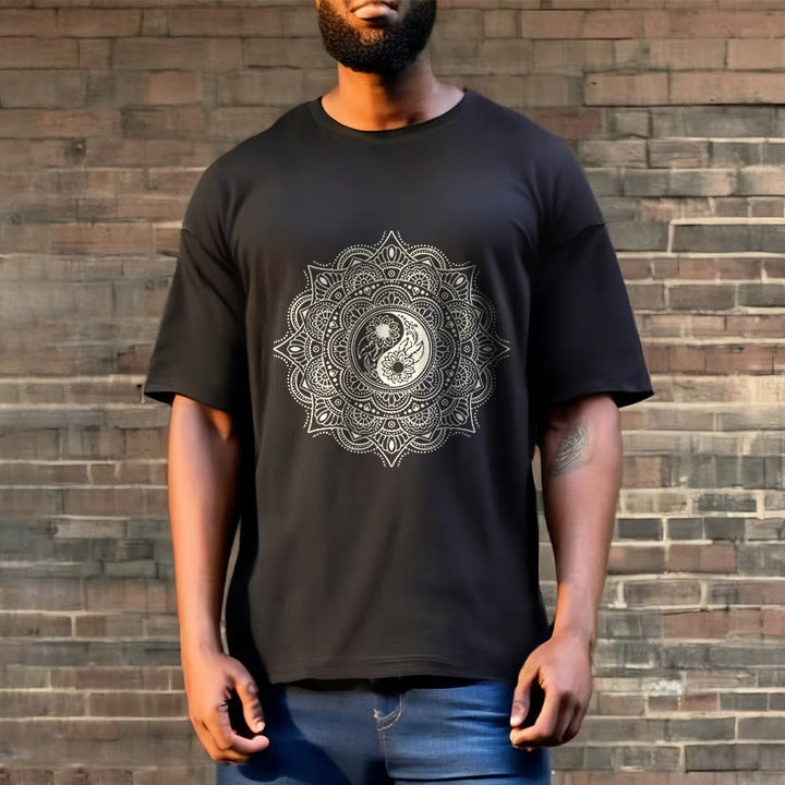 Buddha Stones Mandala YinYang Symbol Pattern Tee T-shirt - image 5