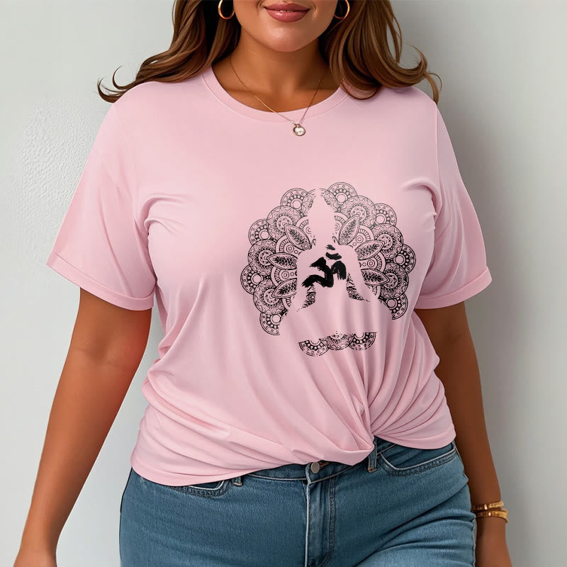 Buddha Stones Pure Color Mandala Om Symbol Pattern Tee T-shirt - image 13