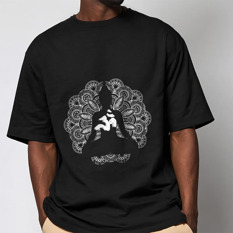 Buddha Stones Pure Color Mandala Om Symbol Pattern Tee T-shirt - image 1