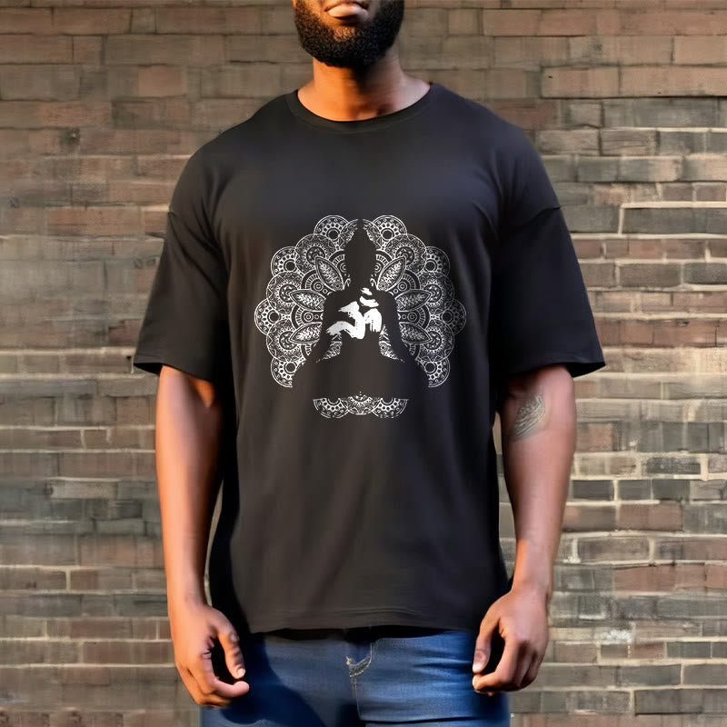 Buddha Stones Pure Color Mandala Om Symbol Pattern Tee T-shirt - image 2