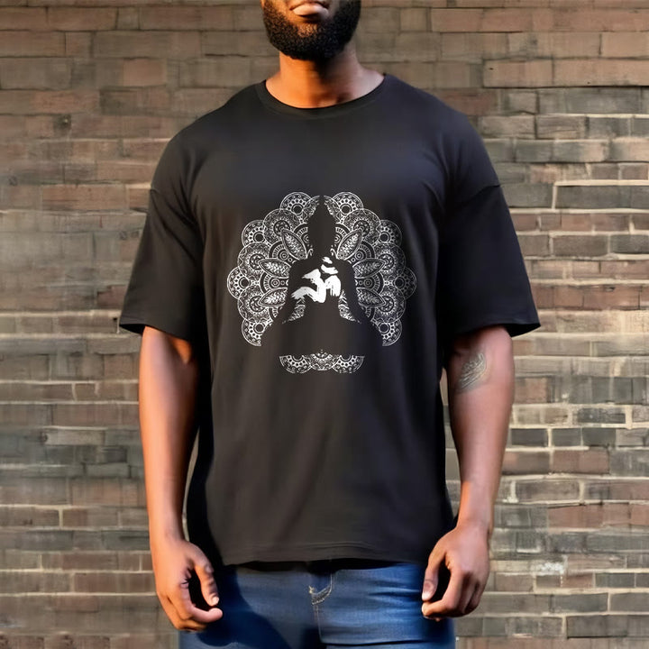 Buddha Stones Pure Color Mandala Om Symbol Pattern Tee T-shirt - image 2