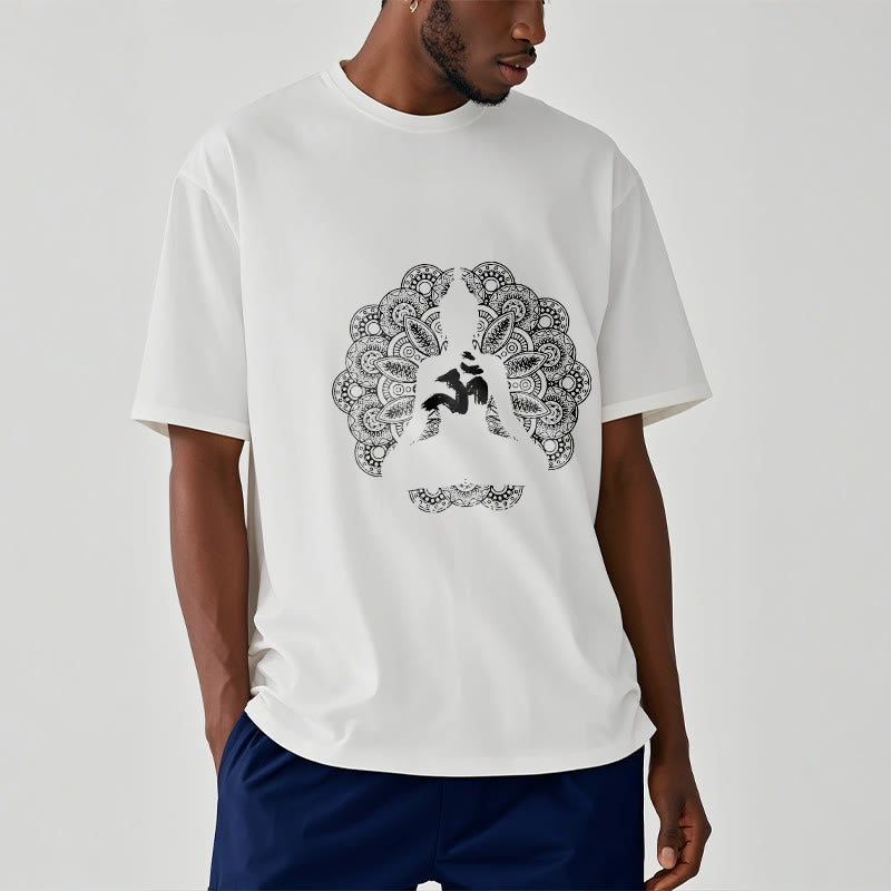 Buddha Stones Pure Color Mandala Om Symbol Pattern Tee T-shirt - image 6