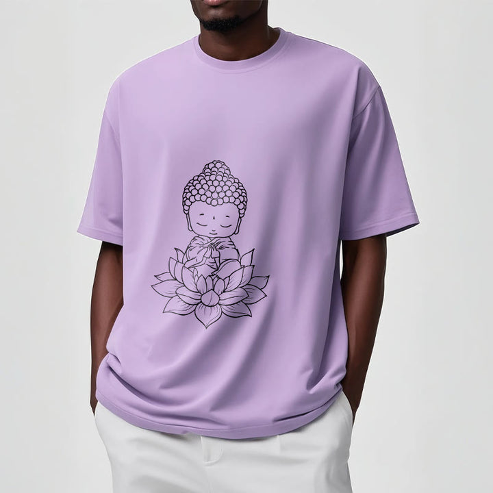 Buddha Stones Peaceful Buddha Lotus Flower Pattern Tee T-shirt - image 17