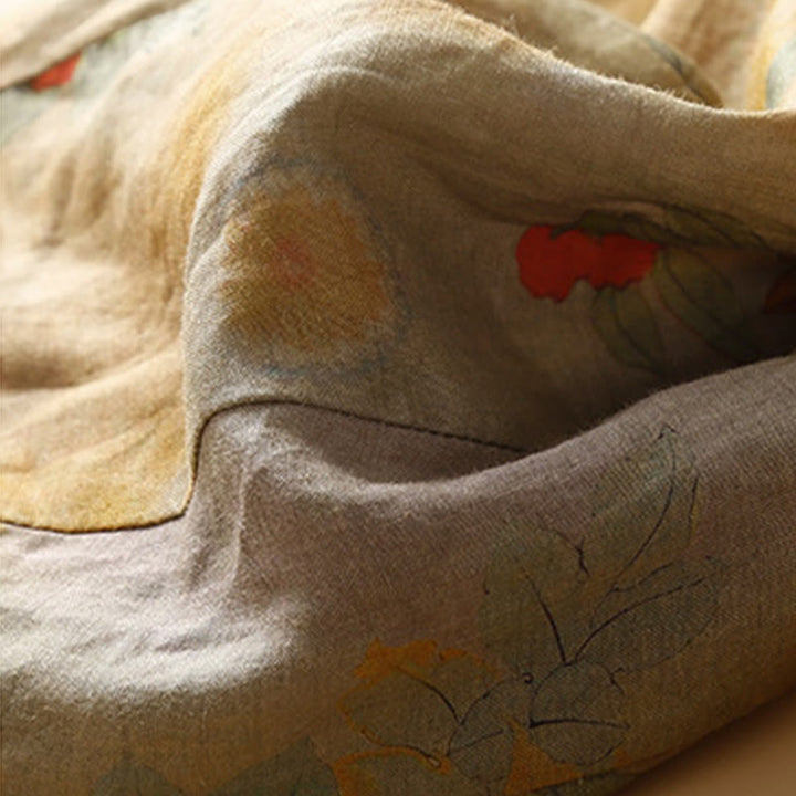 Buddha Stones Retro Casual Chinese Frog-Button Design Women's Harem Pants With Pockets - image 3