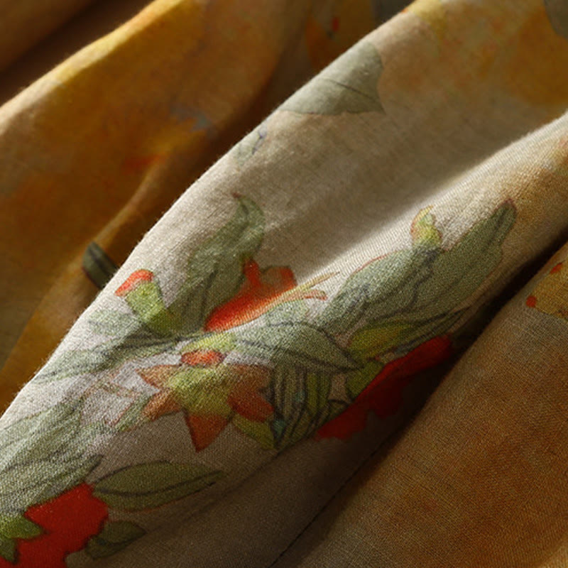 Buddha Stones Retro Casual Chinese Frog-Button Design Women's Harem Pants With Pockets - image 2