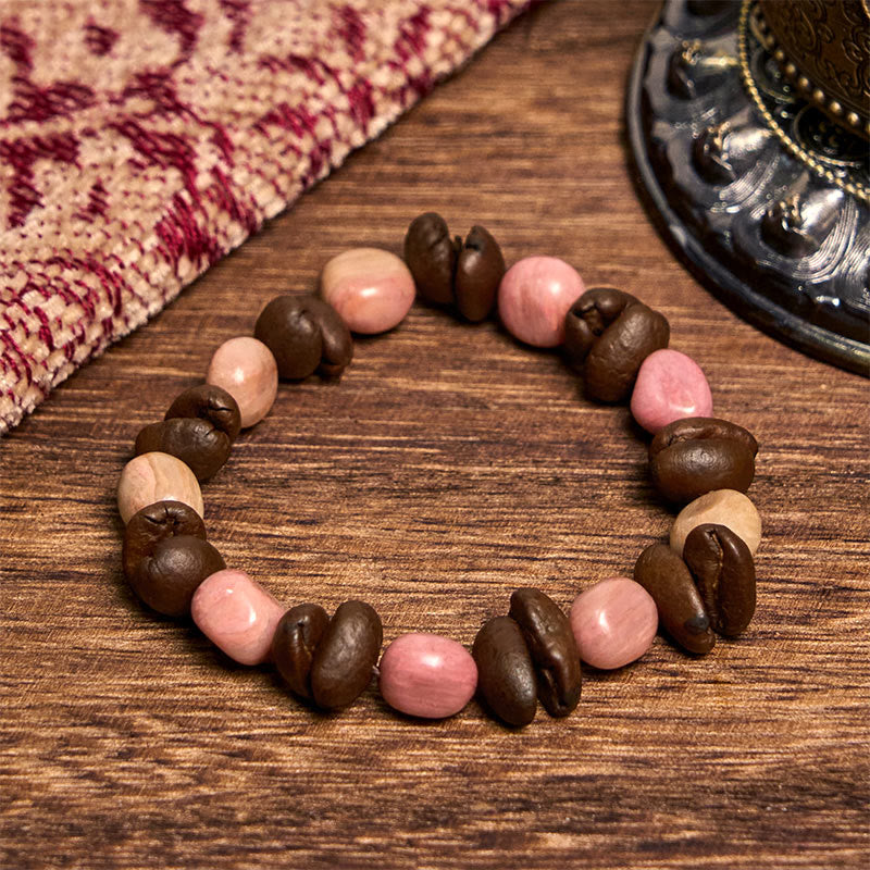 Buddha Stones Handmade Natural Coffee Beans Irregular Stone Bracelet - image 2