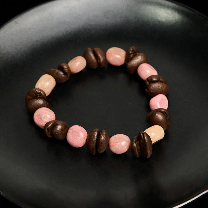 Buddha Stones Handmade Natural Coffee Beans Irregular Stone Bracelet - image 3
