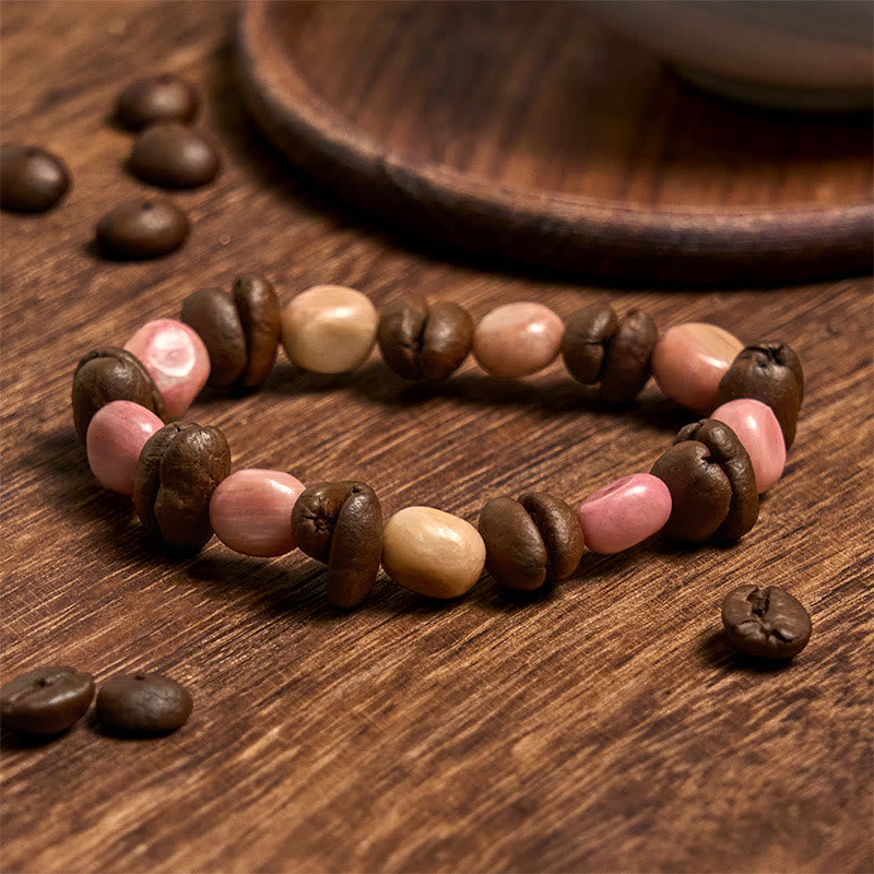 Buddha Stones Handmade Natural Coffee Beans Irregular Stone Bracelet - Coffee Beans(Wrist Circumference 14-17cm) - image 0