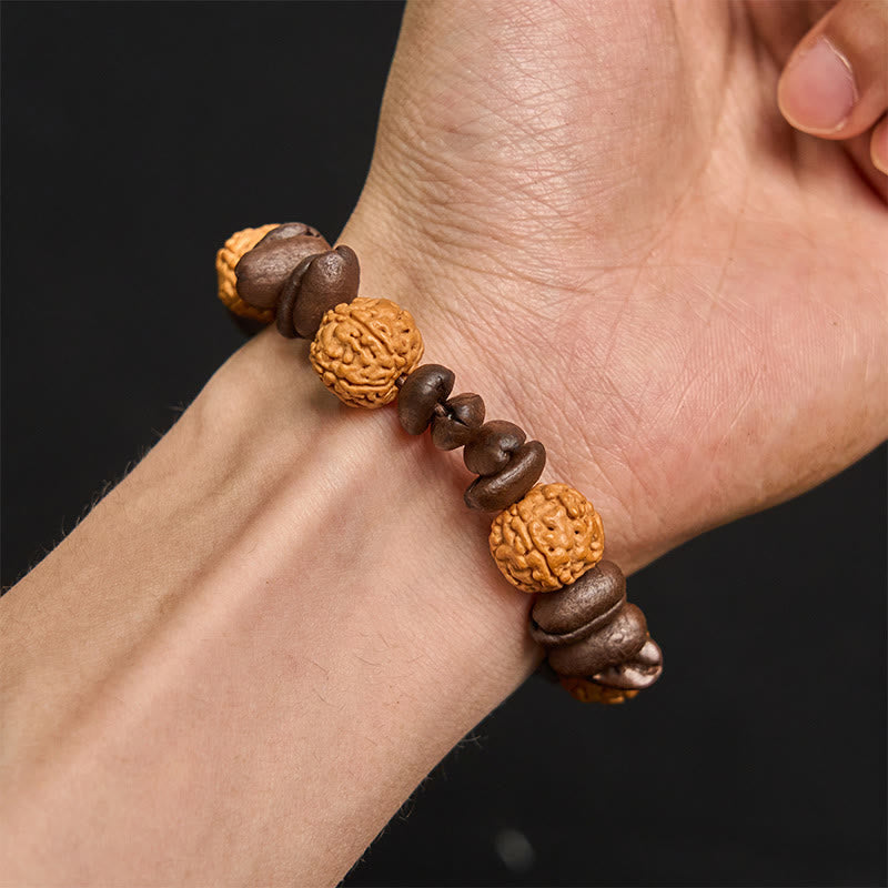 Buddha Stones Handmade Natural Coffee Beans Bodhi Seed Luck Bracelet - image 3