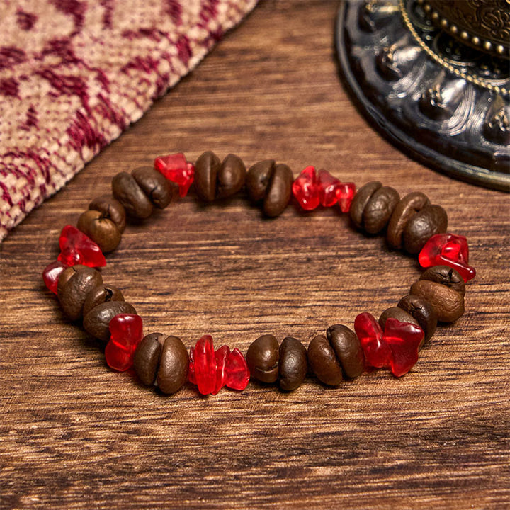 Buddha Stones Handmade Natural Coffee Beans Amethyst Citrine Amazonite Irregular Crystal Bracelet - Red Crystal Coffee Beans(Wrist Circumference 14-17cm) - image 40