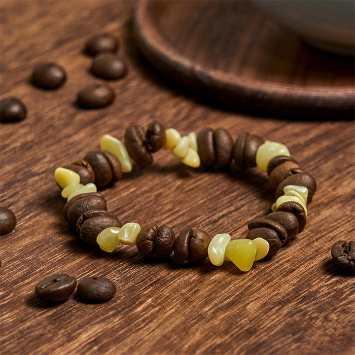 Buddha Stones Handmade Natural Coffee Beans Amethyst Citrine Amazonite Irregular Crystal Bracelet - image 46