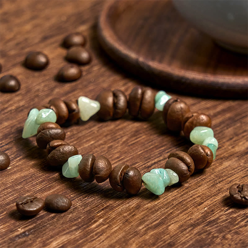 Buddha Stones Handmade Natural Coffee Beans Amethyst Citrine Amazonite Irregular Crystal Bracelet - image 11