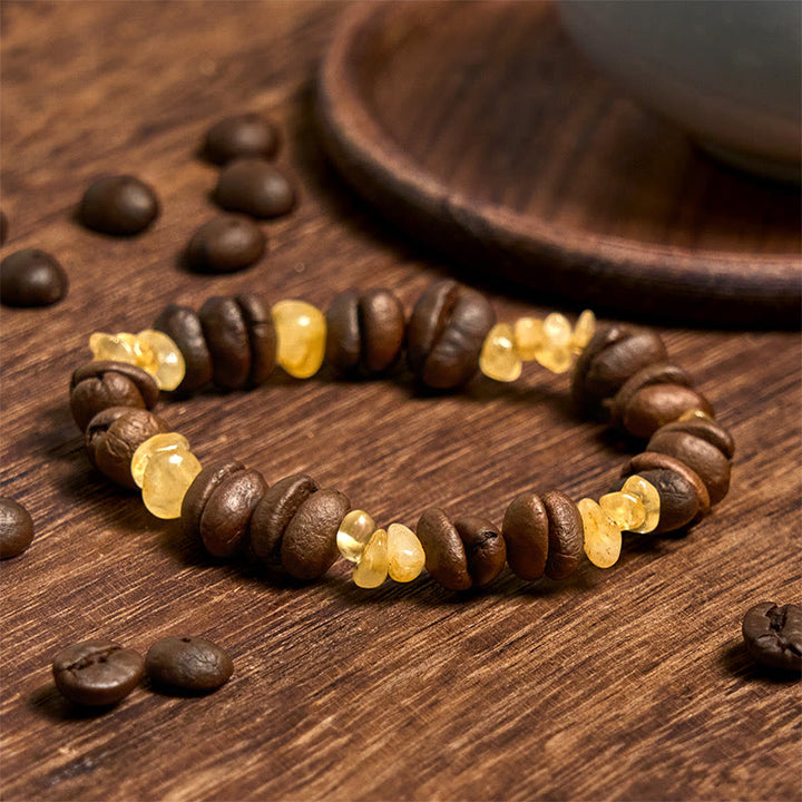 Buddha Stones Handmade Natural Coffee Beans Amethyst Citrine Amazonite Irregular Crystal Bracelet - image 6