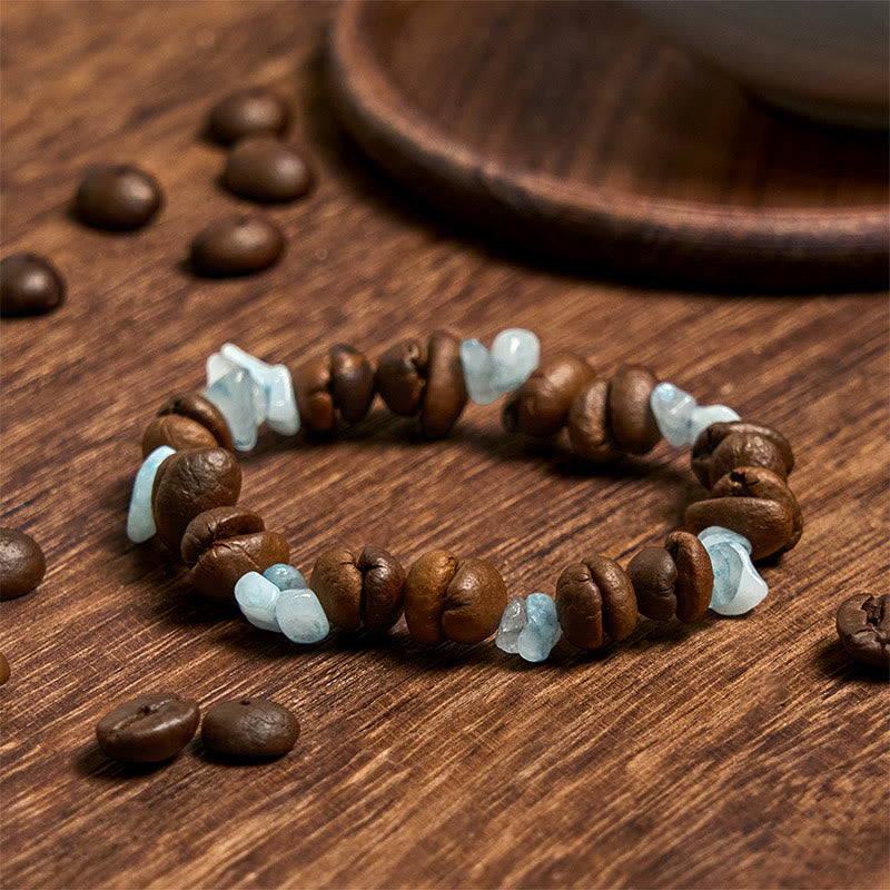 Buddha Stones Handmade Natural Coffee Beans Amethyst Citrine Amazonite Irregular Crystal Bracelet - image 21