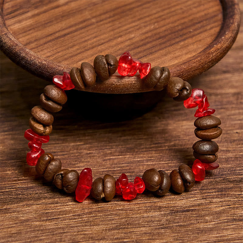 Buddha Stones Handmade Natural Coffee Beans Amethyst Citrine Amazonite Irregular Crystal Bracelet - image 42
