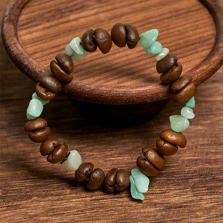 Buddha Stones Handmade Natural Coffee Beans Amethyst Citrine Amazonite Irregular Crystal Bracelet - image 12