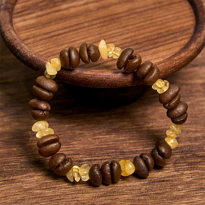 Buddha Stones Handmade Natural Coffee Beans Amethyst Citrine Amazonite Irregular Crystal Bracelet - image 7