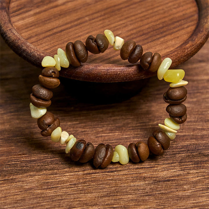 Buddha Stones Handmade Natural Coffee Beans Amethyst Citrine Amazonite Irregular Crystal Bracelet - image 47