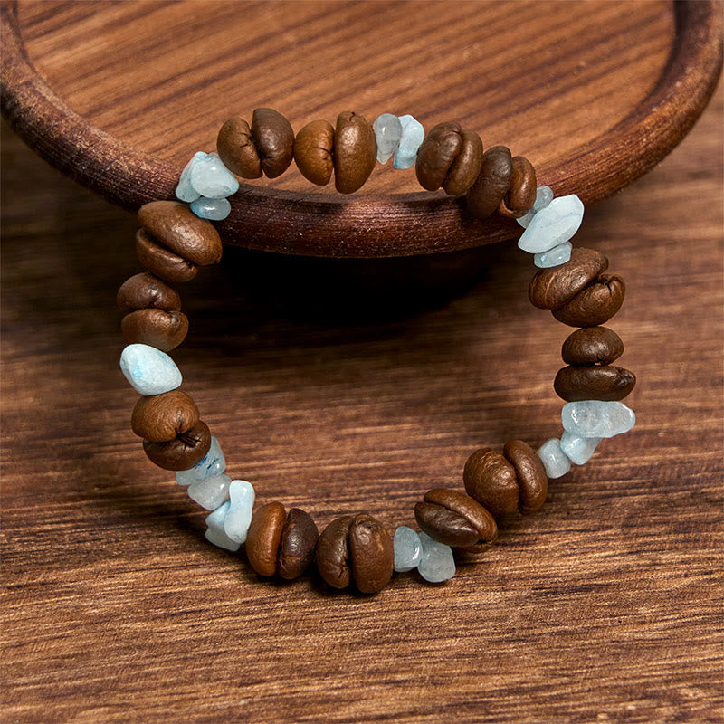 Buddha Stones Handmade Natural Coffee Beans Amethyst Citrine Amazonite Irregular Crystal Bracelet - image 22