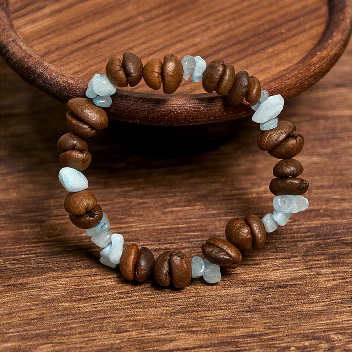 Buddha Stones Handmade Natural Coffee Beans Amethyst Citrine Amazonite Irregular Crystal Bracelet - image 22