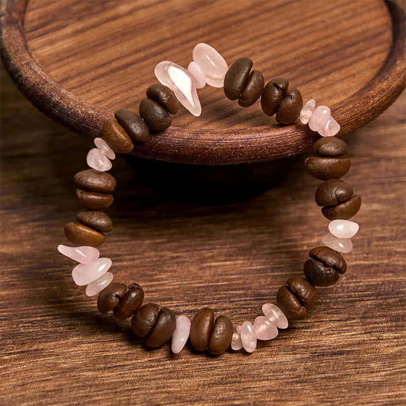 Buddha Stones Handmade Natural Coffee Beans Amethyst Citrine Amazonite Irregular Crystal Bracelet - image 32