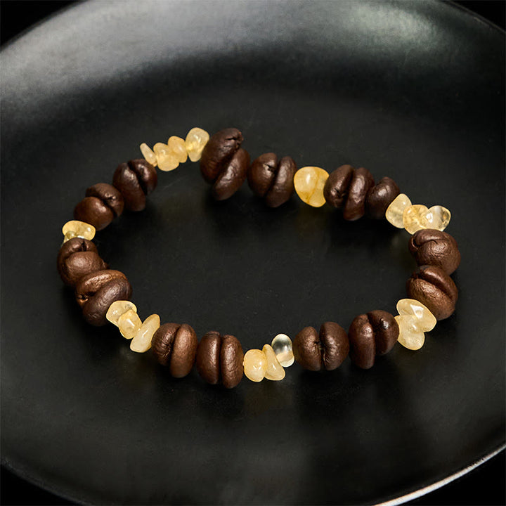 Buddha Stones Handmade Natural Coffee Beans Amethyst Citrine Amazonite Irregular Crystal Bracelet - image 8