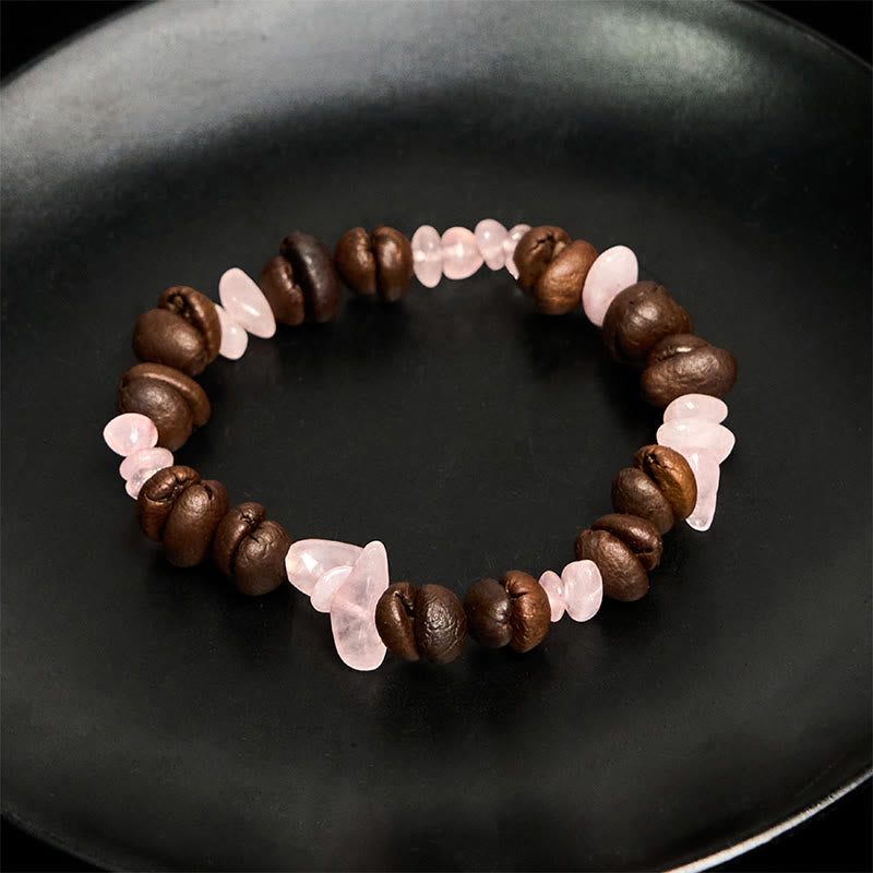 Buddha Stones Handmade Natural Coffee Beans Amethyst Citrine Amazonite Irregular Crystal Bracelet - image 33