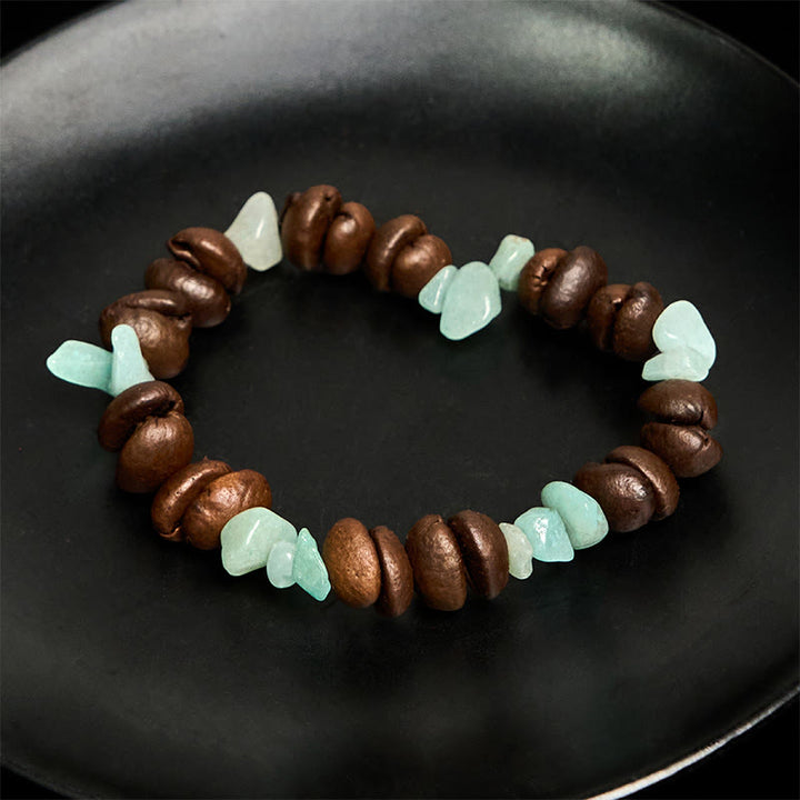 Buddha Stones Handmade Natural Coffee Beans Amethyst Citrine Amazonite Irregular Crystal Bracelet - image 13