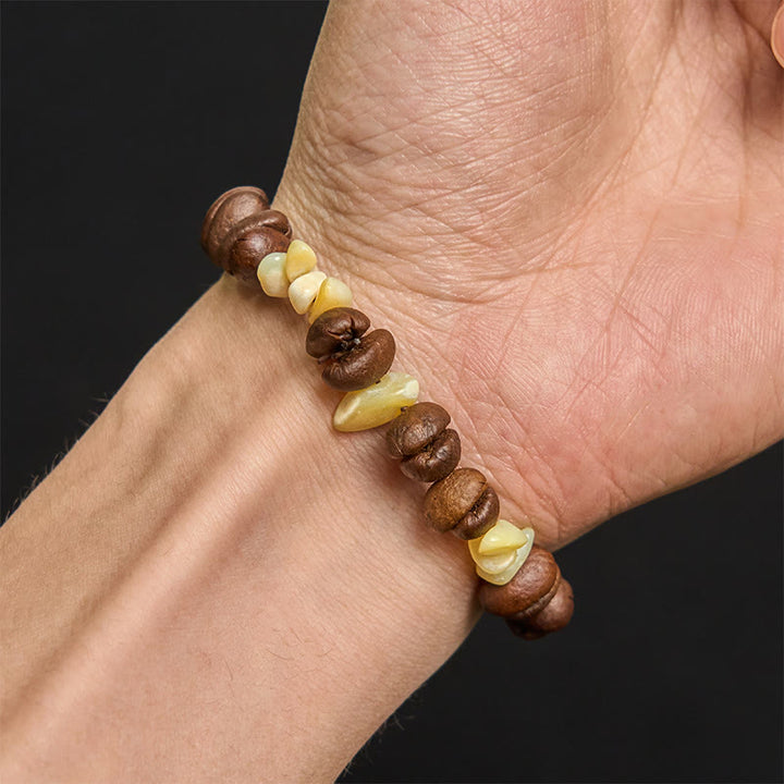 Buddha Stones Handmade Natural Coffee Beans Amethyst Citrine Amazonite Irregular Crystal Bracelet - image 49