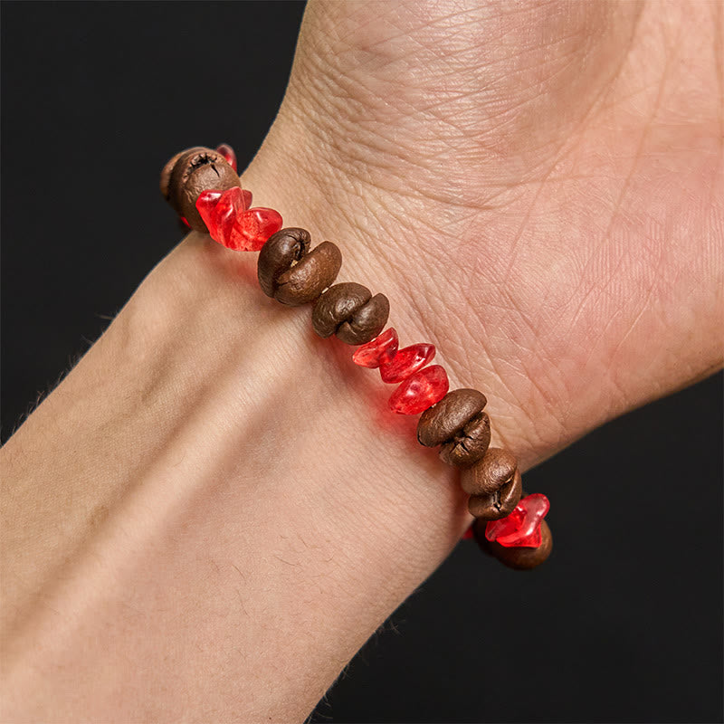 Buddha Stones Handmade Natural Coffee Beans Amethyst Citrine Amazonite Irregular Crystal Bracelet - image 44