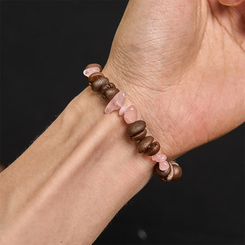 Buddha Stones Handmade Natural Coffee Beans Amethyst Citrine Amazonite Irregular Crystal Bracelet - image 34
