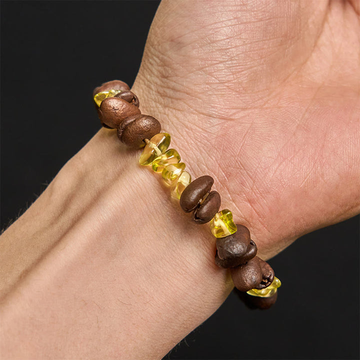 Buddha Stones Handmade Natural Coffee Beans Amethyst Citrine Amazonite Irregular Crystal Bracelet - image 39