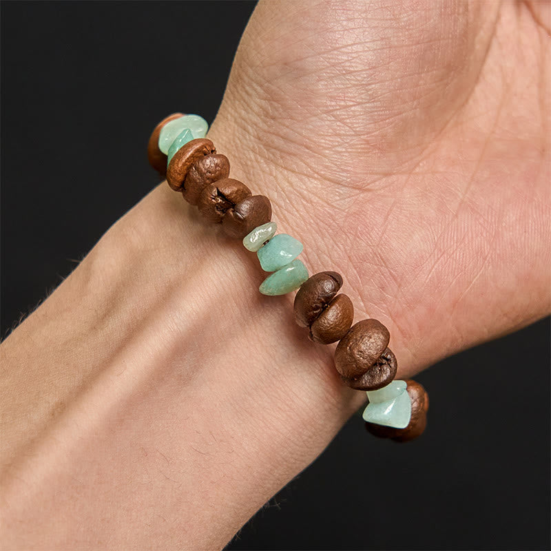 Buddha Stones Handmade Natural Coffee Beans Amethyst Citrine Amazonite Irregular Crystal Bracelet - image 14