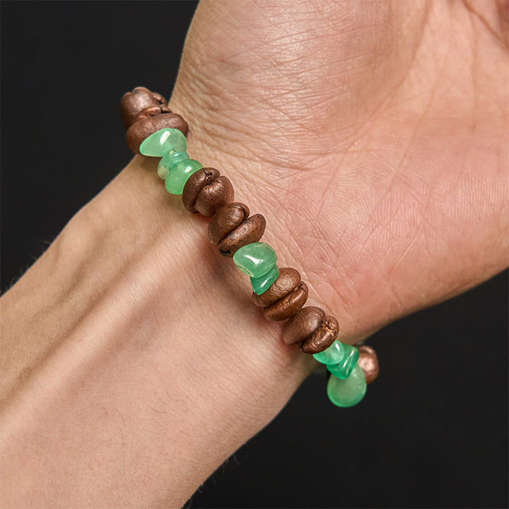 Buddha Stones Handmade Natural Coffee Beans Amethyst Citrine Amazonite Irregular Crystal Bracelet - image 29
