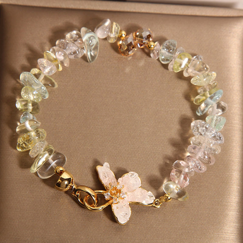 Buddha Stones Natural Irregular Gravel Amethyst Blue Crystal Wisteria Balance Bracelet - Colored Crystal(Wrist Circumference: 15-19cm) - image 6