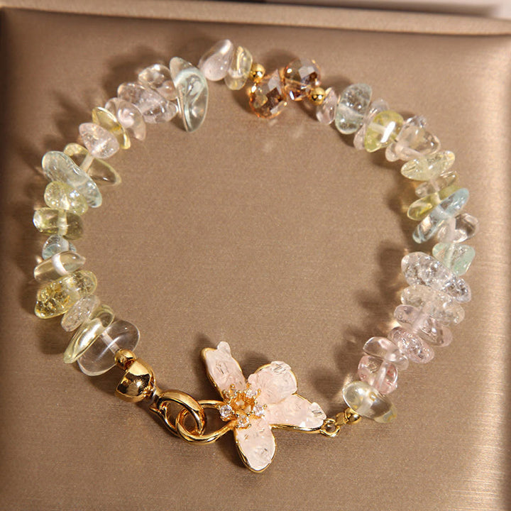 Buddha Stones Natural Irregular Gravel Amethyst Blue Crystal Wisteria Balance Bracelet - Colored Crystal(Wrist Circumference: 15-19cm) - image 6